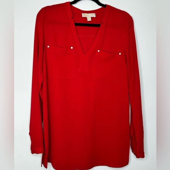 Michael MK Red top - Picture 1 of 4